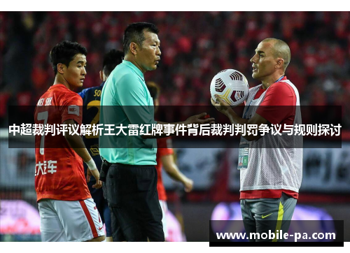 中超裁判评议解析王大雷红牌事件背后裁判判罚争议与规则探讨